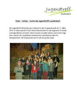 Bericht Gruppenstunde 11.03.16
