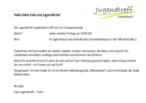 Einladung zum Jugendtreff-2
