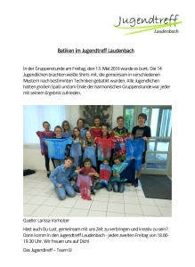 Jugendtreff Laudenbach - Gruppenstunde 13.5.16-5