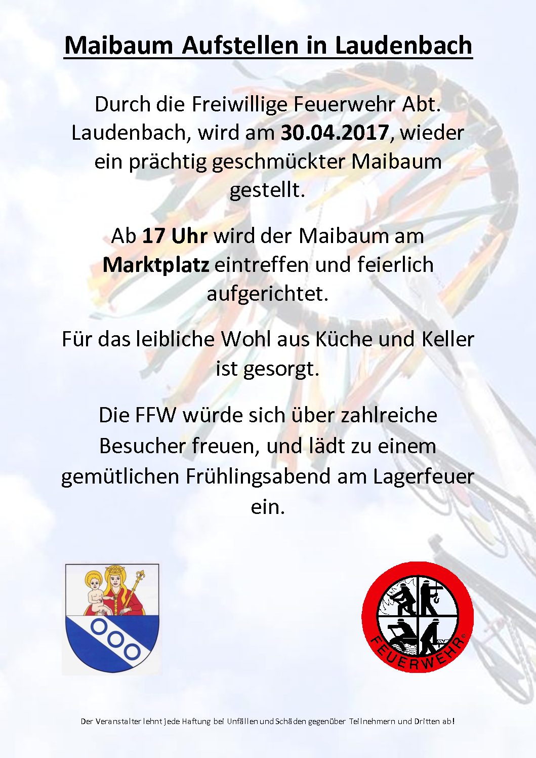 Maibaum stellen in Laudenbach