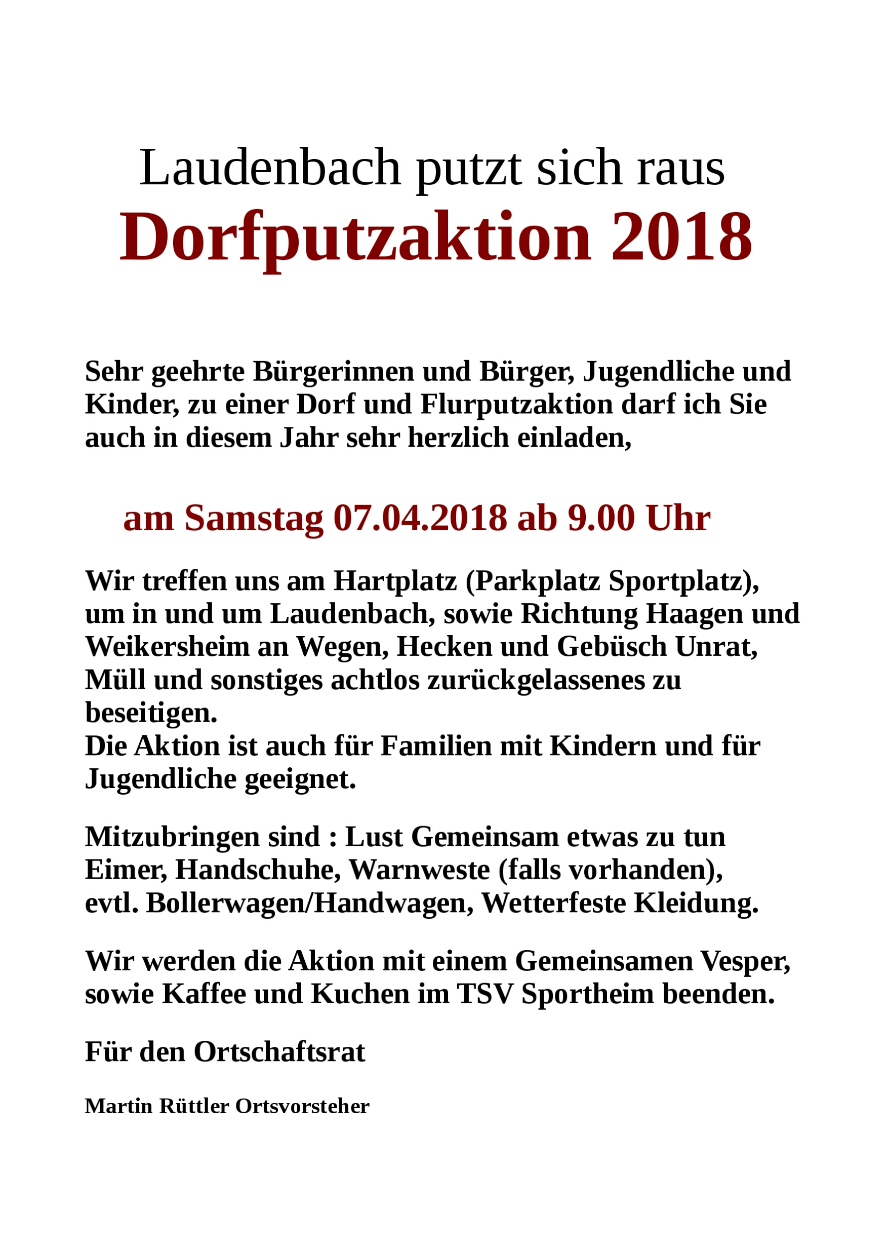 Laudenbach putzt sich raus