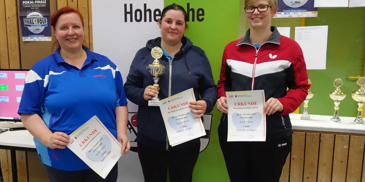 Tischtennis-Bezirksmeisterschaften in Weikersheim  – TTF-Laudenbach erfolgreichster Verein