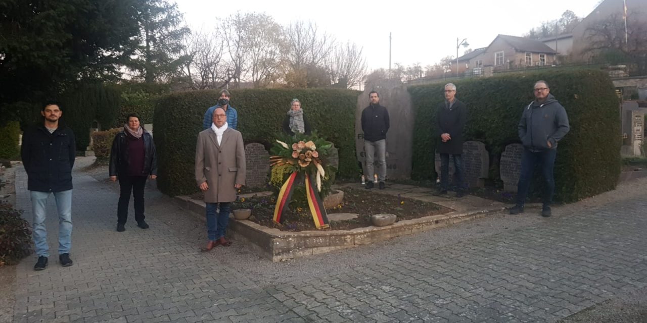 Gedenken zum Volkstrauertag in Laudenbach im Jahr 2020