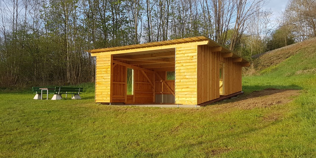 Schutzhütte an der Münzklinge als Aufwertung der Naherholungselemente und weiterer Baustein der Flurneuordnung Laudenbach-Haagen
